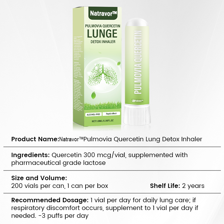 Qooes® Pulmovia Quercetin Lung Detox Inhaler – 98% Absorption, Fast Lung Support