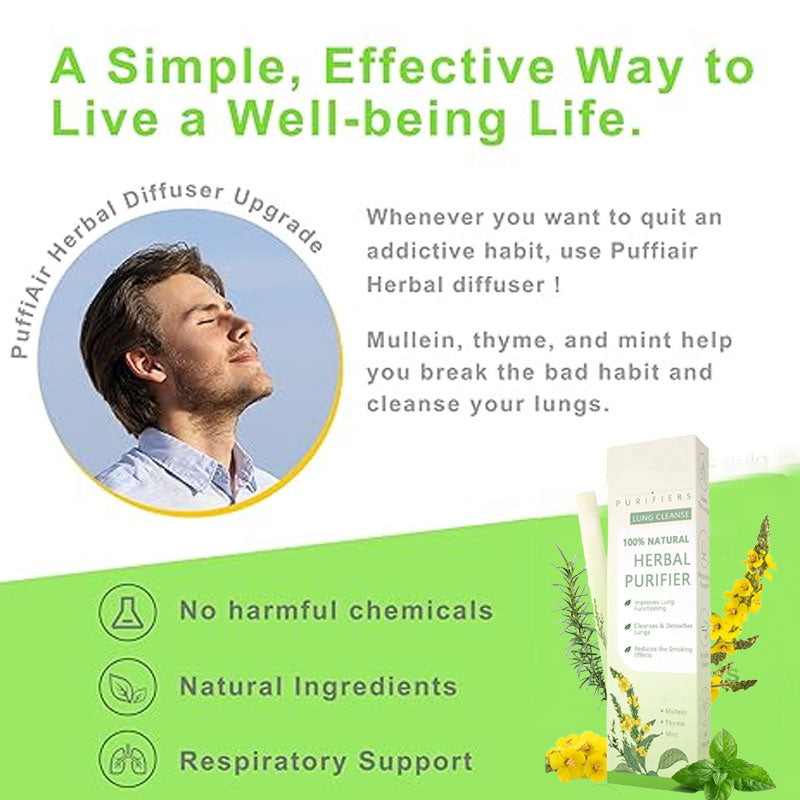 Zero Nicotine Puff Pen – Qooes® Lung Purify Mist- Quit Smoking Naturally