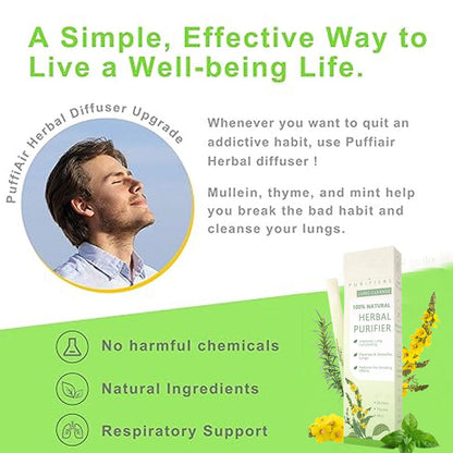 Zero Nicotine Puff Pen – Qooes® Lung Purify Mist- Quit Smoking Naturally